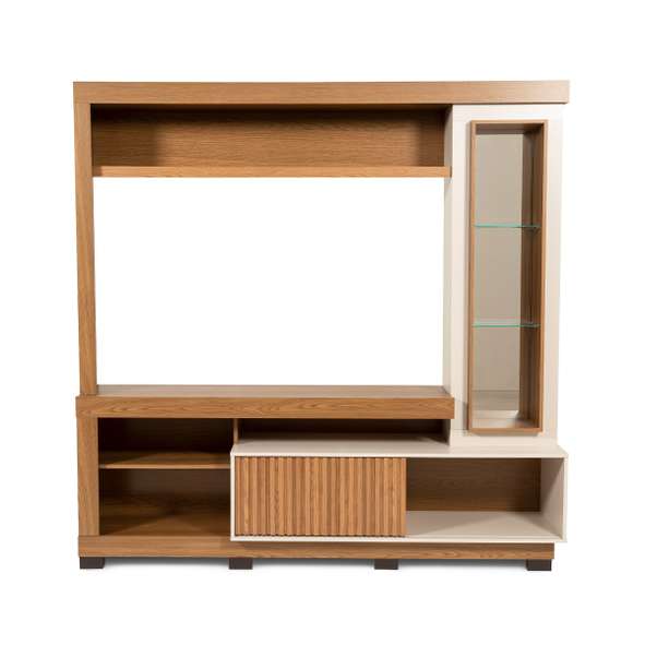LUIZA ENTERTAINMENT UNIT UP TO 55 INCHES - DARK BROWN & OFF